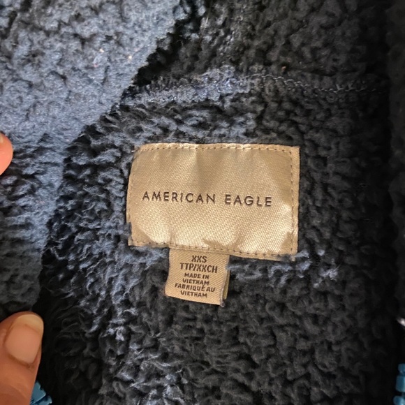 AMERICAN EAGLE Sherpa cropped quarter zip - Picture 6 of 7